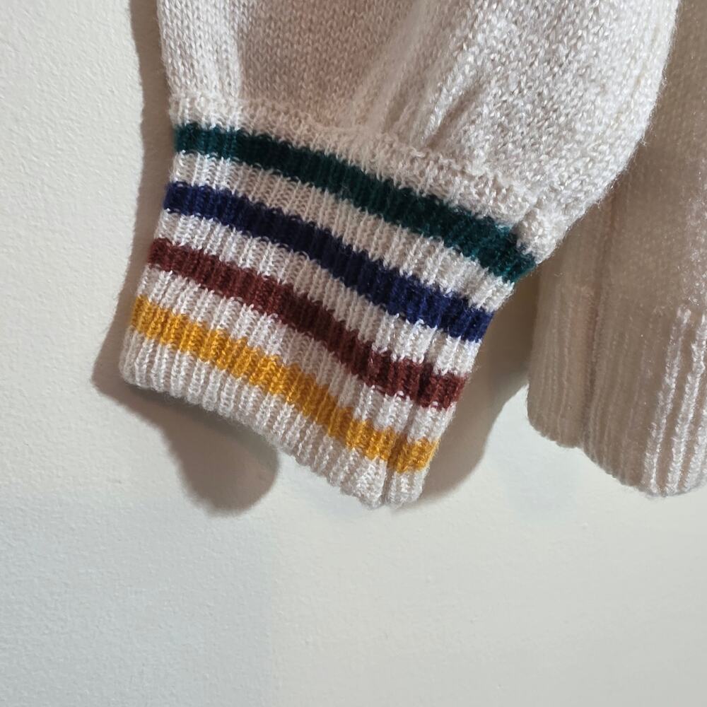 Maurices embroidered Star rainbow trim crewneck knit sweater woman's size small - Picture 10 of 14